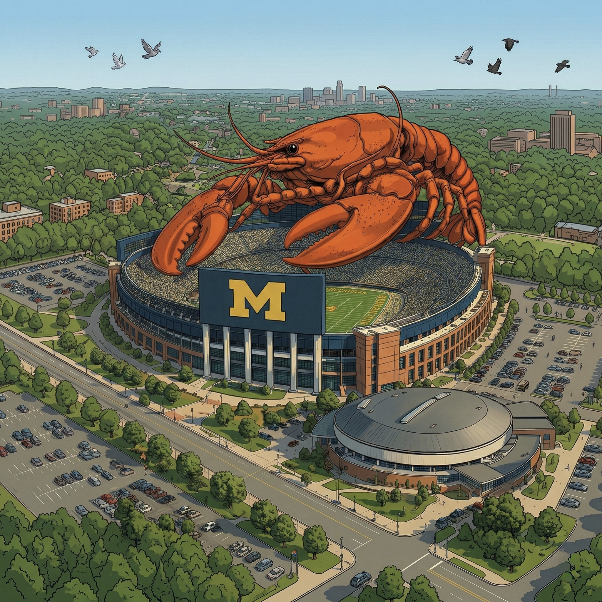 ClawCon Michigan 2026 - Giant Lobster Stadium